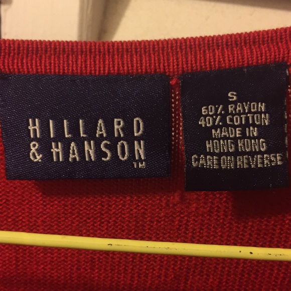 Hillard & Hanson Red Half Sleeve Cardigan - Picture 2 of 5